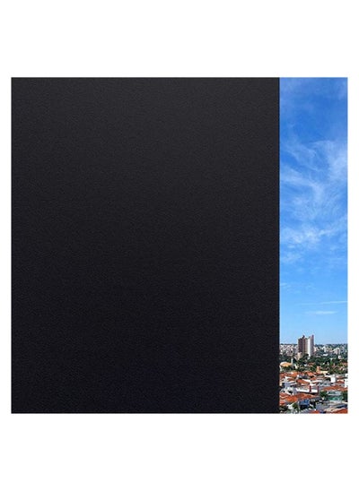 اشتري Privacy Window Sticker Black, Frosted Glass Sticker Privacy Vinyl Blinds Decorative Opaque Static Cling Anti-UV Light Blocking في الامارات