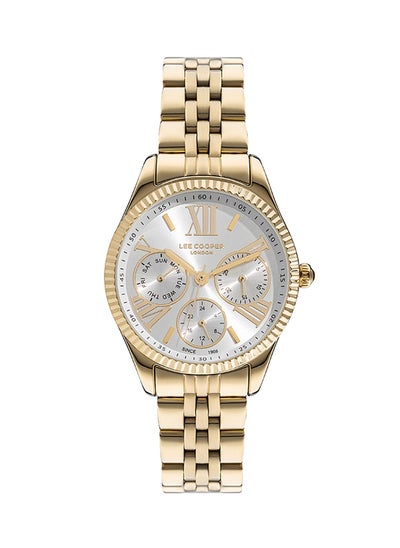 Buy Lee Cooper Women's Quartz Movement Watch, Multi Function Display and Metal Strap - LC07333.130, Gold in UAE