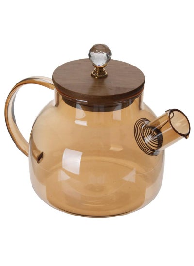 Buy Borosilicate Glass Tea Pot 1 L in UAE