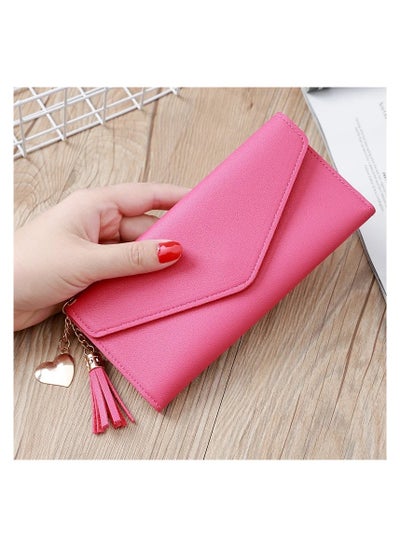 Buy Women Wallet Card Holder Purse Zipper Buckle Elegant Clutch Wallet Ladies Purse in UAE