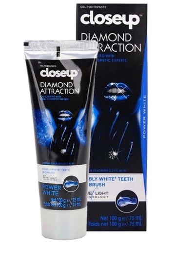 Buy Diamond Attraction Power White Toothpaste Black 75ml in Saudi Arabia