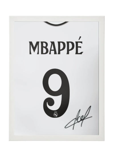 اشتري Kylian Mbappe Real Madrid Autographed Jersey - Framed Poster 30x40cm - Football Memorabilia, Soccer Collectible, Gift for Fans في الامارات