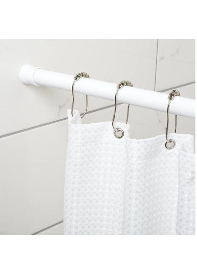 Buy TYCOM Curtain Rod - Adjustable Rust-Resistant Tension Rod for Window Bathroom Doorway Closet, Window Curtain Rod No Rust and Non-Slip (White) in UAE