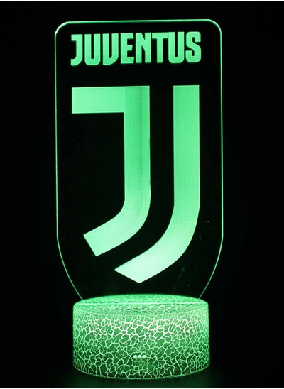 Buy Five Major League Football Team 3D LED Multicolor Night Light Touch 7/16 Color Remote Control Illusion Light Visual Table Lamp Gift Light Team Juventus in UAE