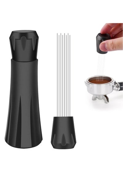 Buy Bolivia's Espresso Coffee Stirrer, 0.4mm Thick Stainless Steel 8 Needles Espresso Stirrer with Aluminum Alloy Handle and Stand, Espresso Distribution Tool for Professional Barista in Saudi Arabia