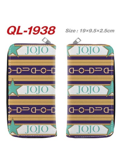 Buy Jojo's Wonderful Adventure Full Color Zipper Wallet Money Clip Ticket Clip Cartoon Anime Long Wallet Clutch Coin Purse in Saudi Arabia