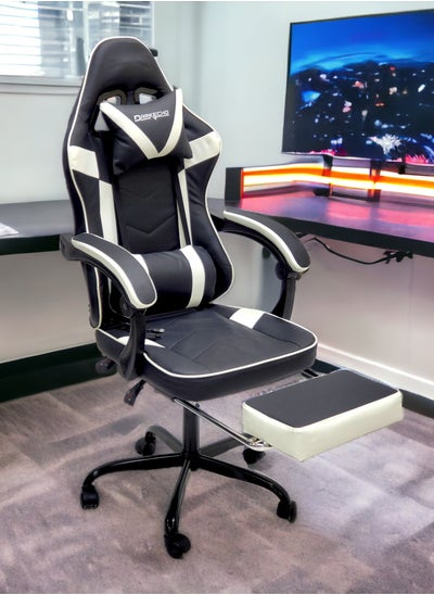 Buy SBF DarkEcho Gaming Chair, High Back Leather Office Desk Chair with Massage, Adjustable Headrest Footrest and Lumbar Support, Swivel Video Game Chair, Ergonomic Computer Gaming Chair in UAE