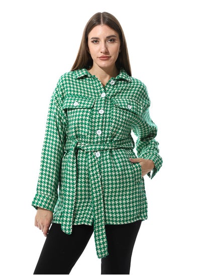 Buy Houndstooth Long Sleeves Jacket in Egypt