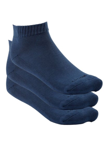 Buy Mid Neck Socks - Bundle of 3 Navy Blue Socks in Egypt