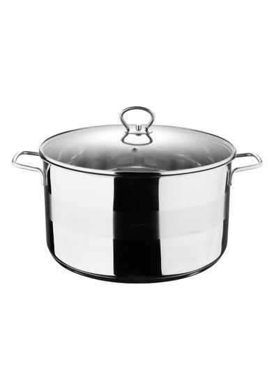Buy Casserole With Lid Stainless Steel 30X15 Centimeter in UAE