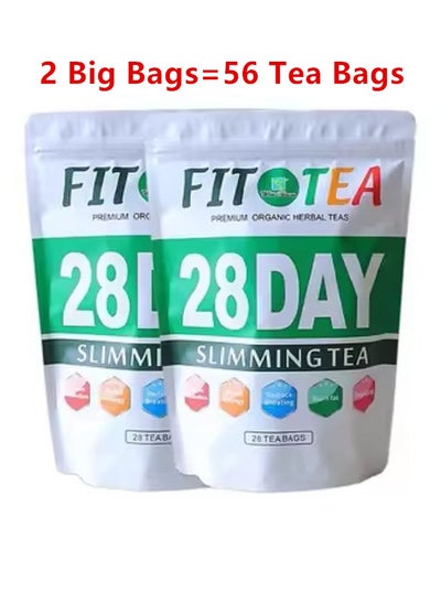 اشتري 2 Big Bags and Detox Tummy Tea Bags 28 Days  Weight Loss Slimming Tea Slimming Diet Herbal 56Tea Bags في السعودية