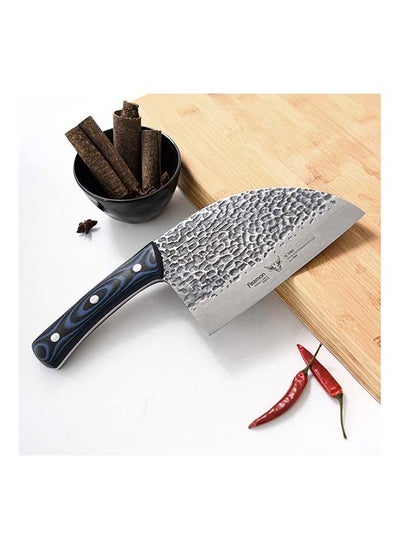 Buy Hatchet Kitchen Knife With Leather Sheath Handle 18cm in UAE