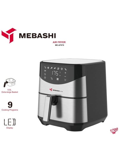 Buy Mebashi Air Fryer 5.5L 1700W in UAE