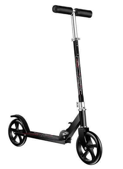 اشتري Folding Kick Scooter, 3-Level Height Handlebar Adjustable Push Scooter for Adults and Teens في السعودية