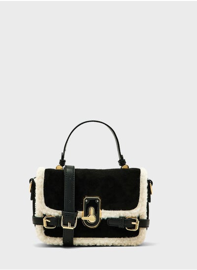 Buy Shearling Detail Satchel Bag in UAE