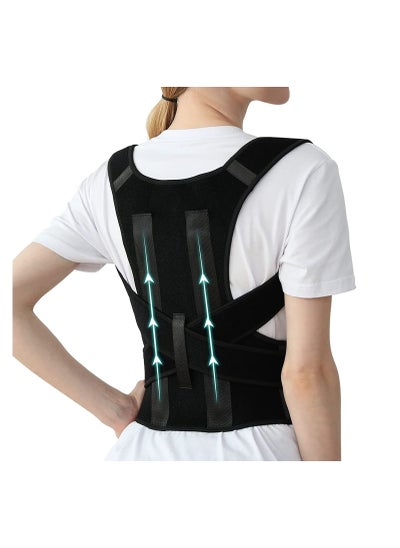 Buy Posture Corrector for Women and Men, Adjustable Breathable Back Straightener, Upper Back Brace for Clavicle Support and Providing Pain Relief from Neck, Back Shoulder Improve Temperament( Size:L) in Saudi Arabia