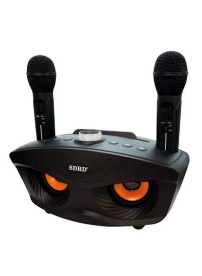 Buy Wireless Bluetooth Speaker With 2-Piece Mic Black in UAE
