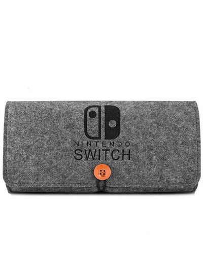 Buy Carrying Case Compatible for Nintendo Switch Lite, Ultra Slim Professional Protective Felt Pouch with 5 Game Cartridges Holders ( Switch Logo ), Scratch Resistant Dark Gray in UAE