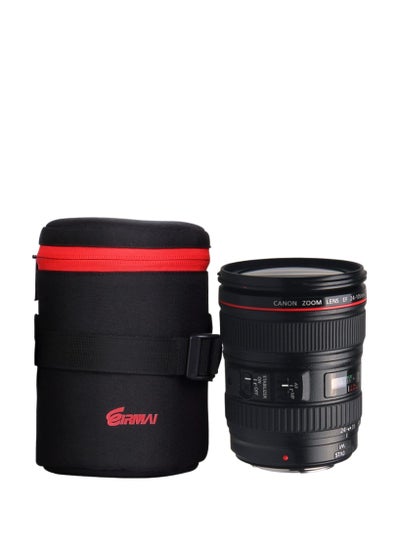 Buy EMB-L2040 Model Eirmai lens bag for 100mm lenses with dual safety locks. Made of nylon in black. in Egypt