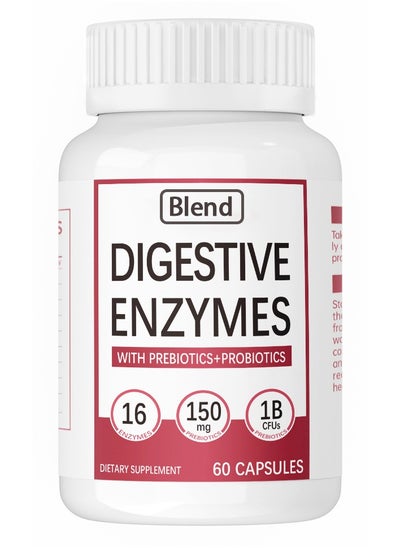 Buy Digestive Enzymes - Multi Enzymes, Organic Prebiotics & Probiotics for Digestive Health & Gut Health - Meal Time Discomfort Relief & Bloating - Dual Action Approach in Saudi Arabia