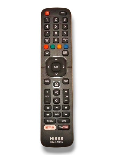 Buy Hisense Smart TV Remote | Replacement Remote Control For Hisense Smart LCD LED TVs with Netflix YouTube Smart Key Buttons in Saudi Arabia