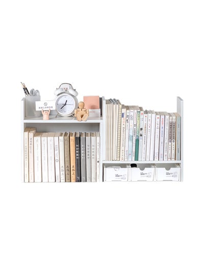 Buy Adjustable Small Desktop Bookshelf, Expandable Desktop Storage Organizer, Desktop Organizer Office Storage Rack, Display Shelf Rack, Office Supplies Desk Organiz in Saudi Arabia