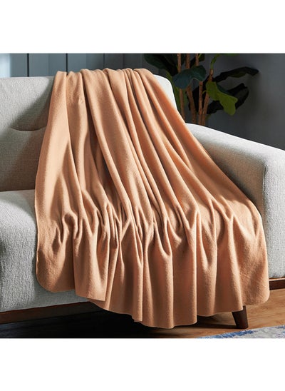 Buy Atlanta Solid Recycled Polar Fleece Twin Blanket 200x150 cm in UAE