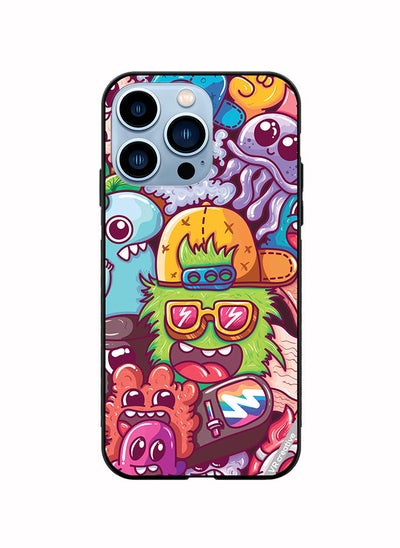 Buy Protective Case Cover For Apple iPhone 13 Pro Graphitti Design Multicolour in UAE