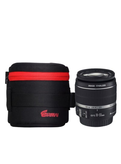 Buy EMB-L2020 Model Eirmai lens bag for 50mm lenses with dual safety locks. Made of nylon in black. in Egypt