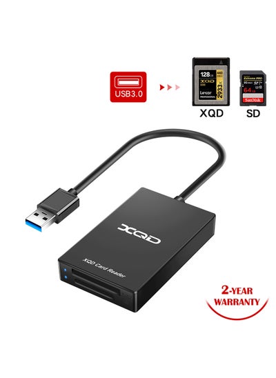 اشتري New multi-function XQD card reader all-in-one Type c USB3.0 to XQD card reader factory wholesale CR312-A USB3.0 to XQD + SD dual card في السعودية