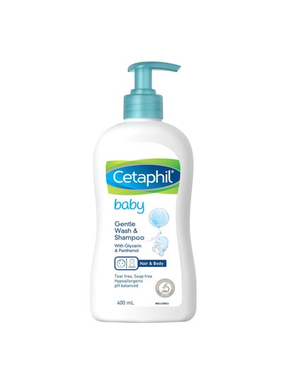 اشتري Cetaphil Gentle Wash And Shampoo with Glycerin and Panthenol 400ml في الامارات