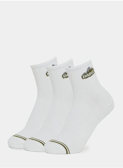 اشتري Pack of 3 - Print Detail Crew Socks في السعودية