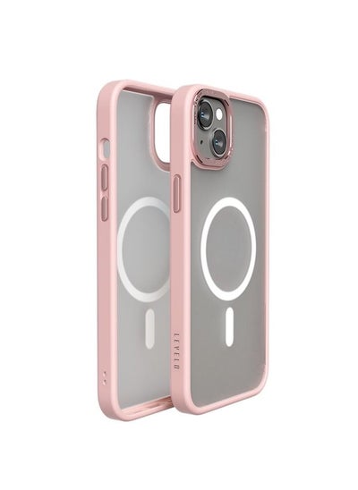 Buy Levelo Magsafe Compatibility Kayo Matte Back Case Protective iPhone 14 Plus-Matte Clear/Pink in UAE