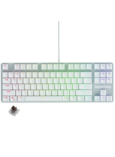 Buy GS200 RGB Gaming Mechanical Keyboard -Outemu Brown Switches-1000Hz Polling Rate - FPS Sniper (White) in Egypt