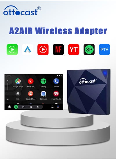 Buy OTTOCAST A2AIR Android Auto Smart A2A Car Accessories Wired to Wireless Auto Connect Multimedia for Voor Vw Toyota Honda Newest in Saudi Arabia