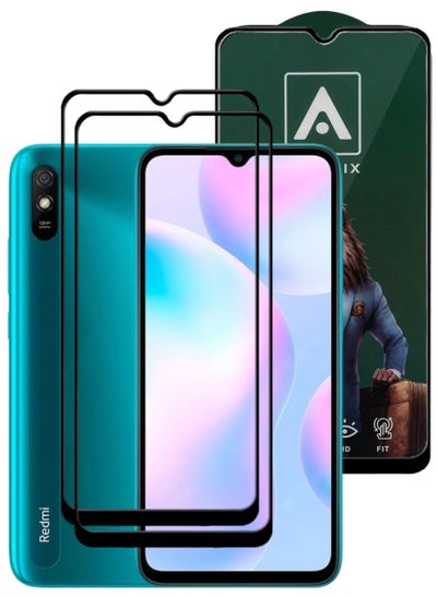 Buy 2 Pieces Antistatic ESD Dustproof Premium Quality High Definition Tempered Glass Screen Protector Designed For Xiaomi Redmi 9A in UAE