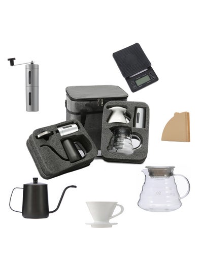 Buy Drip Coffee Maker Set, V60 Coffee Maker Set, 7 pcs Coffee Tool with Portable Travel Bag, V60 Coffee Filter Set, for Home,Travel, Camping in Saudi Arabia