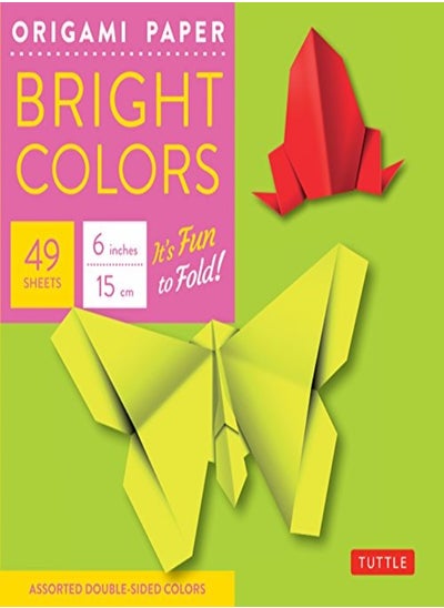 اشتري Origami Paper - Bright Colors - 6" - 49 Sheets: Tuttle Origami Paper: Origami Sheets Printed With 6 في الامارات