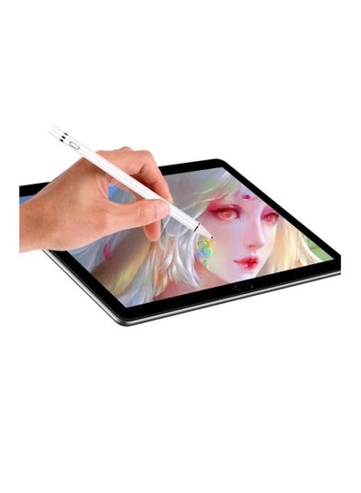 Buy High Tech Smart Stylus Pen For iPad/ Tab/ Mediapad White in Saudi Arabia
