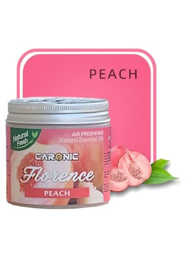 اشتري Car Air Freshener Gel Natural Essential Oils Scent Peach في الامارات