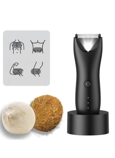 اشتري Groin and Pubic Hair Trimmer for Men,Safe Sensitive Area Body Hair Trimmer,Men's Clipper for Body Hair Removal , Electric Waterproof Ball Shaver Groomer في السعودية