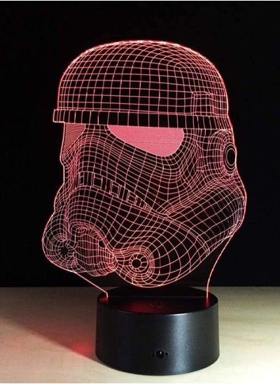 اشتري Storm Trooper Face LED Multicolor Night Light 7/16 Color Changing Bedside Nightlight Lighting For Indoor Lighting Best Gift For Children Art في الامارات