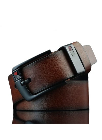 اشتري Leather Dress Belts for Men, Men's Casual Jeans Belts, Classic Work Business Dress Belt Brown في السعودية