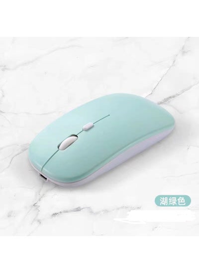 Buy Bluetooth Keyboard Mouse Combo for iPad 10.2 Samsung Xiaomi Huawei Green Bluetooth rechargeable mouse in Saudi Arabia