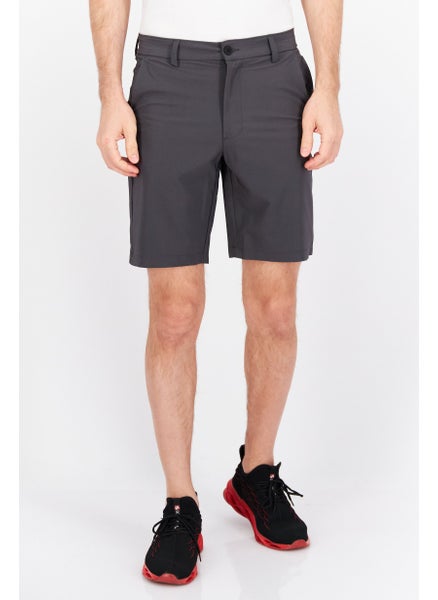 اشتري Men Slim Fit Plain Training Shorts, Grey في الامارات