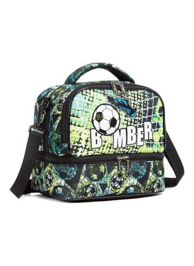 Buy Eazy Kids - Bottle/Lunch Bag - Football Green in UAE