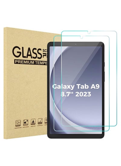 Buy 2 Pack Screen Protector for Galaxy Tab A9 8.7 Inch 2023, 9H Hardness Tempered Glass HD Clear Screen Film Guard for 8.7" Galaxy Tab A9 Tablet SM-X110/X115/X117 in UAE