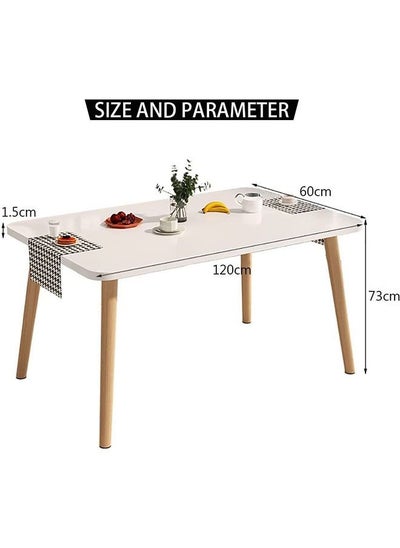 Buy Modern Rectangle Table, Eames Dining Table, Simple Modern Wood Dining Table for Living Room/Office/Meeting Modern Rectangle Table(120cm ) in Saudi Arabia