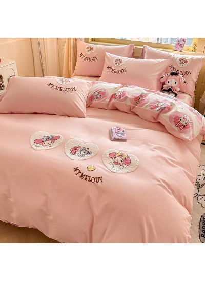 Buy Melody Anime Bedding Set 4 Piece 3D Cartoon Cute Printed Soft Microfiber Comforter Set with Zipper Closer Gifts for Kids Teenagers Adult in Saudi Arabia