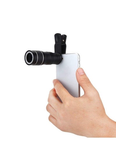 اشتري Phone Camera Monocular Telescope Outdoor Mini Portable Focusing Smartphone Cellphone Monoculer Telescope 12 Times For Bird Watching Hunting Camping Hiking في الامارات